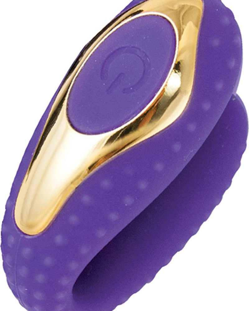 Surenda Enhanced Oral Vibe Silicone Waterproof Purple Gold