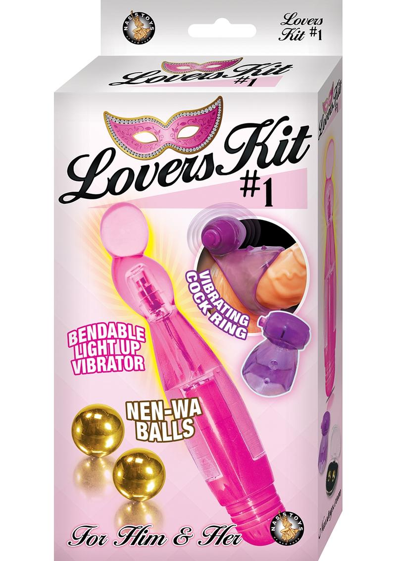 Kit para amantes 1 para él y para ella Vibrador Anillo vibrador para el pene Bolas BenWa Resistente al agua Rosa Púrpura Oro