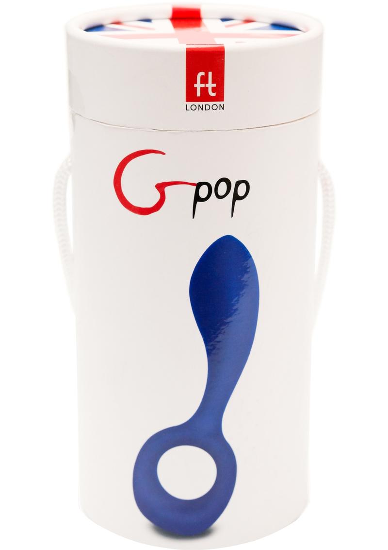 Vibrador de silicona G Pop resistente al agua azul real