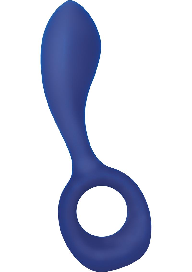 Vibrador de silicona G Pop resistente al agua azul real