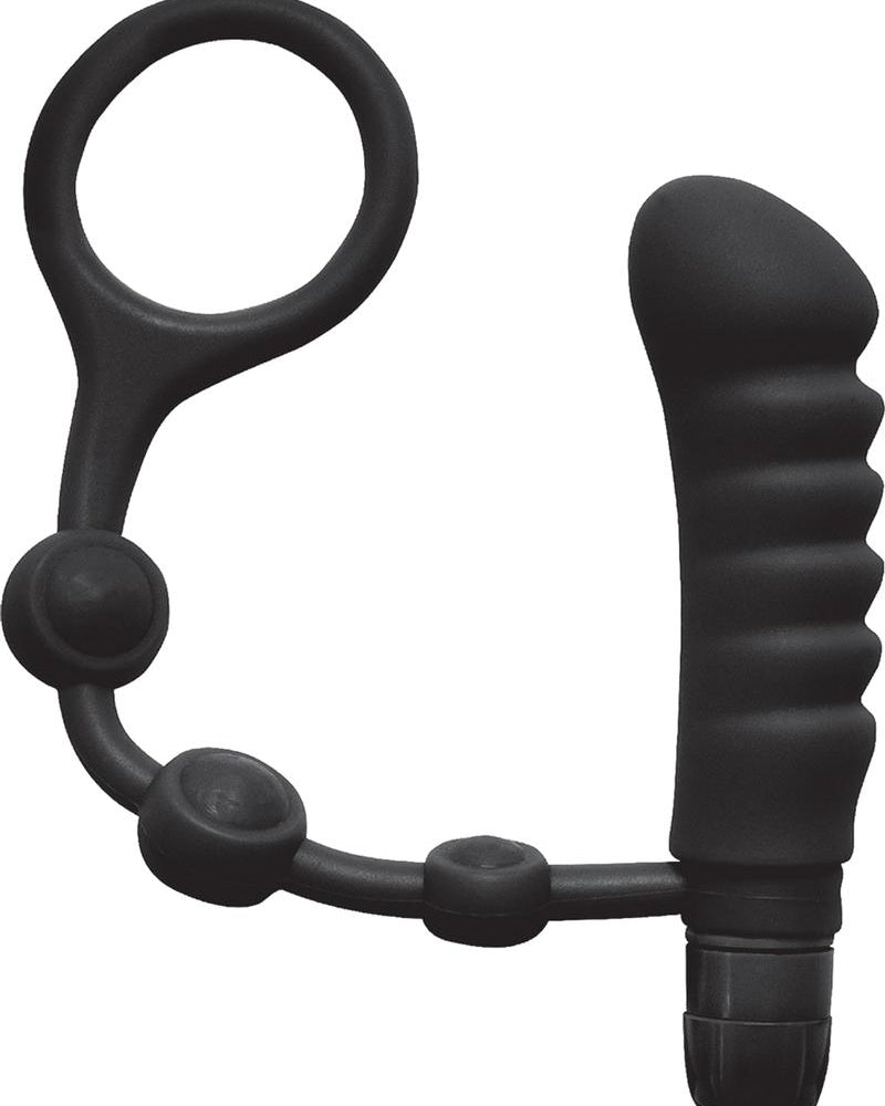 Anillo de silicona para el pene My Cock Ring con estimulador de trasero, resistente al agua, color negro