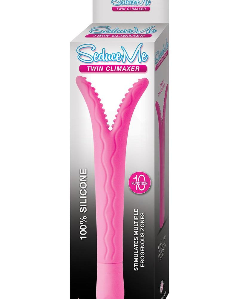 Seduce Me 10X Silicone Twin Climaxer Vibe Waterproof Pink