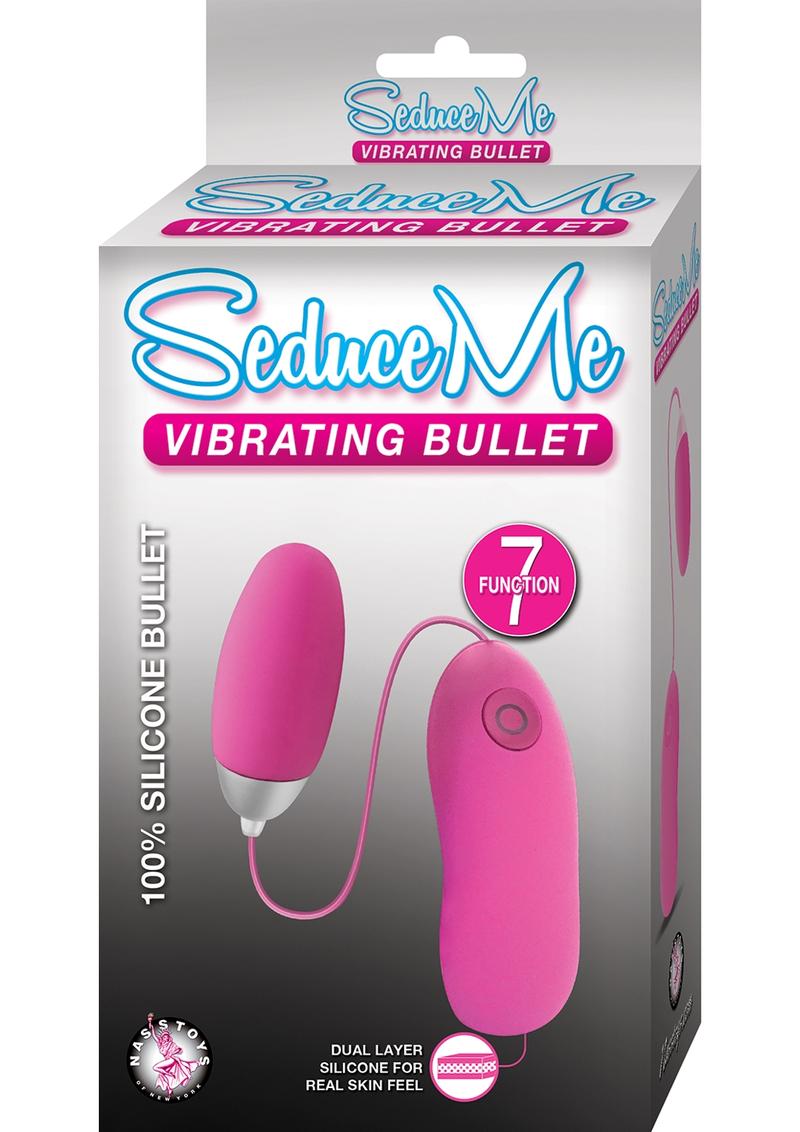 Seduce Me 7X Silicone Vibrating Bullet With Wired Remote Control Pink