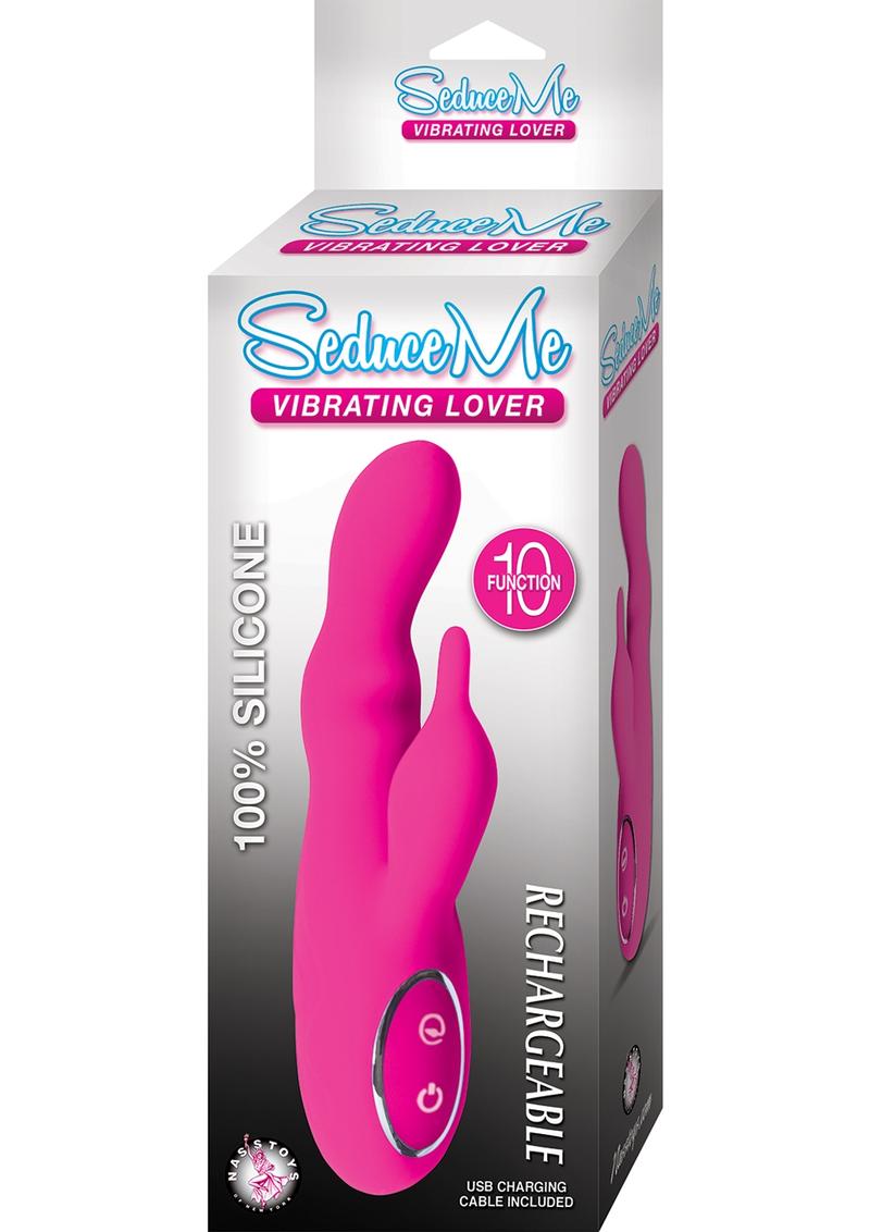 Seduce Me 10X Silicone Vibrating Lover USB Rechargeable Vibe Waterproof Pink
