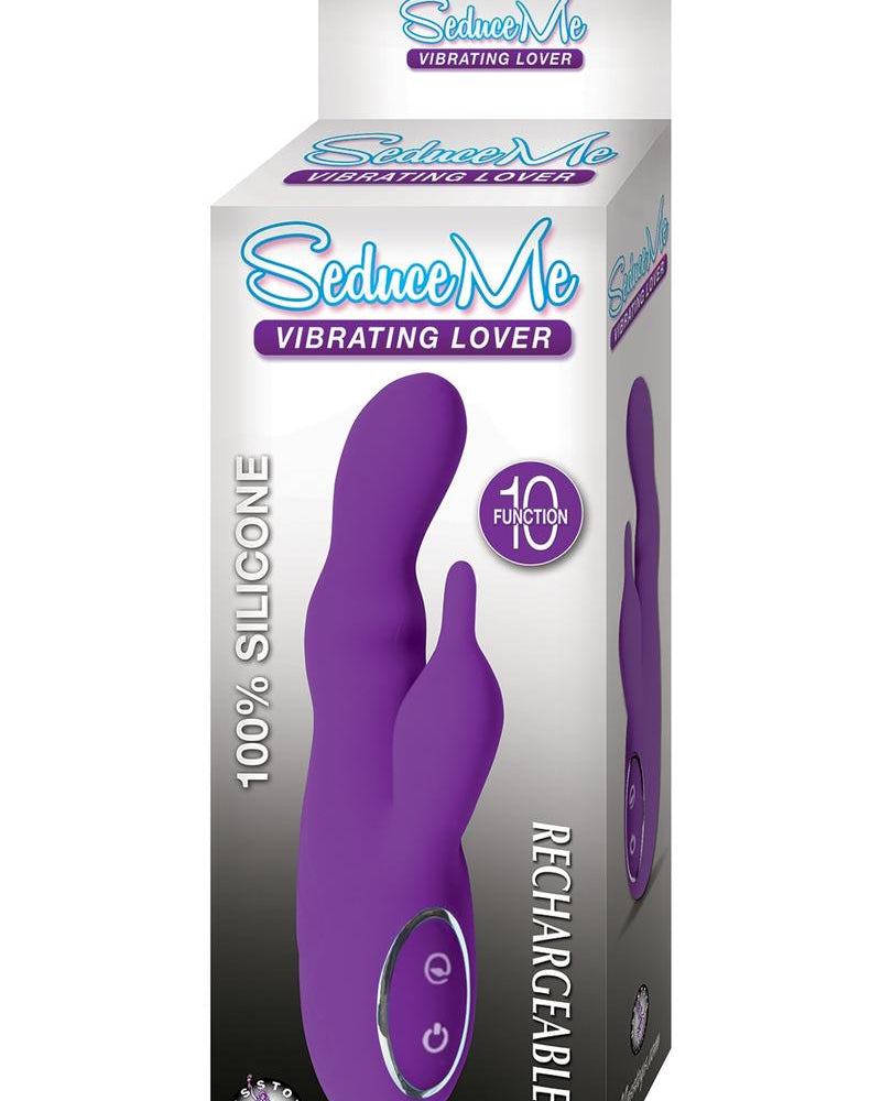Seduce Me 10X Silicone Vibrating Lover USB Rechargeable Vibe Waterproof Purple