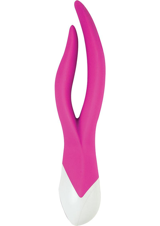 Masajeador vibratorio de silicona Bela Dual Lover 7X Dual Moters resistente al agua, color rosa