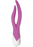 Masajeador vibrador de silicona Bela Dual Lover 7X Dual Moters resistente al agua, morado