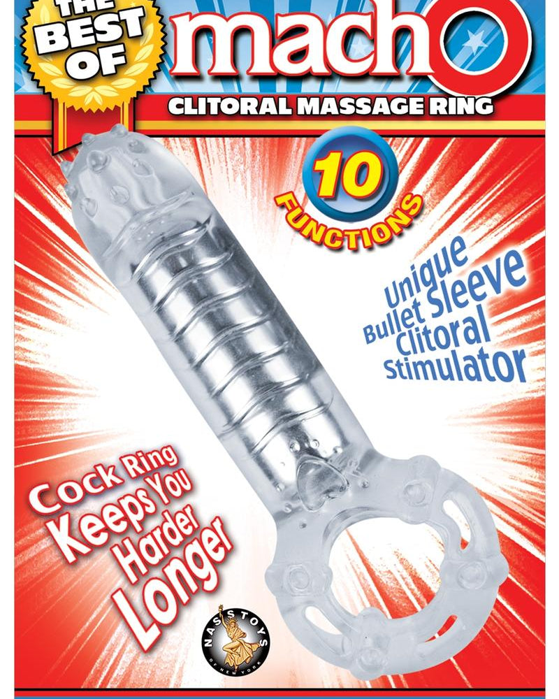 Lo mejor del anillo masajeador de clítoris MachO transparente