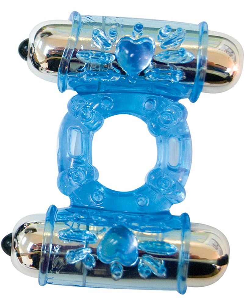 The Best Of MachO Dual Mega Love Bullet Cockring Blue