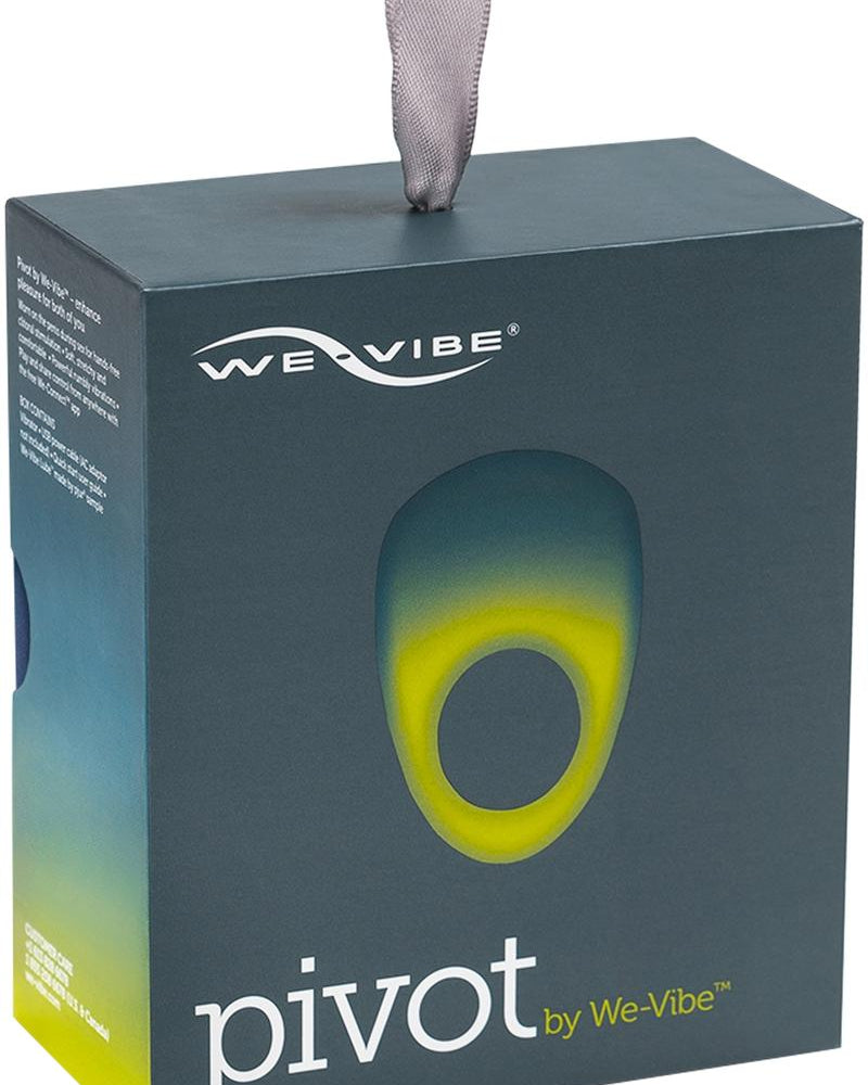 Anillo vibrador recargable por USB compatible con la aplicación We-Vibe Pivot, resistente al agua, color azul medianoche