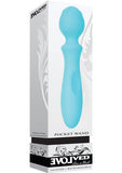 Pocket Wand Silicone USB Rechargeable Vibe Waterproof Blue 6.25 Inch