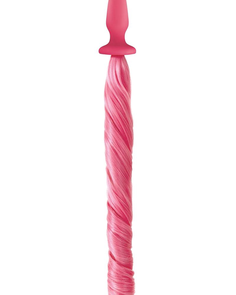 Cute, Fun, and Pretty, Anal Butt Plug in With Long Pink hair