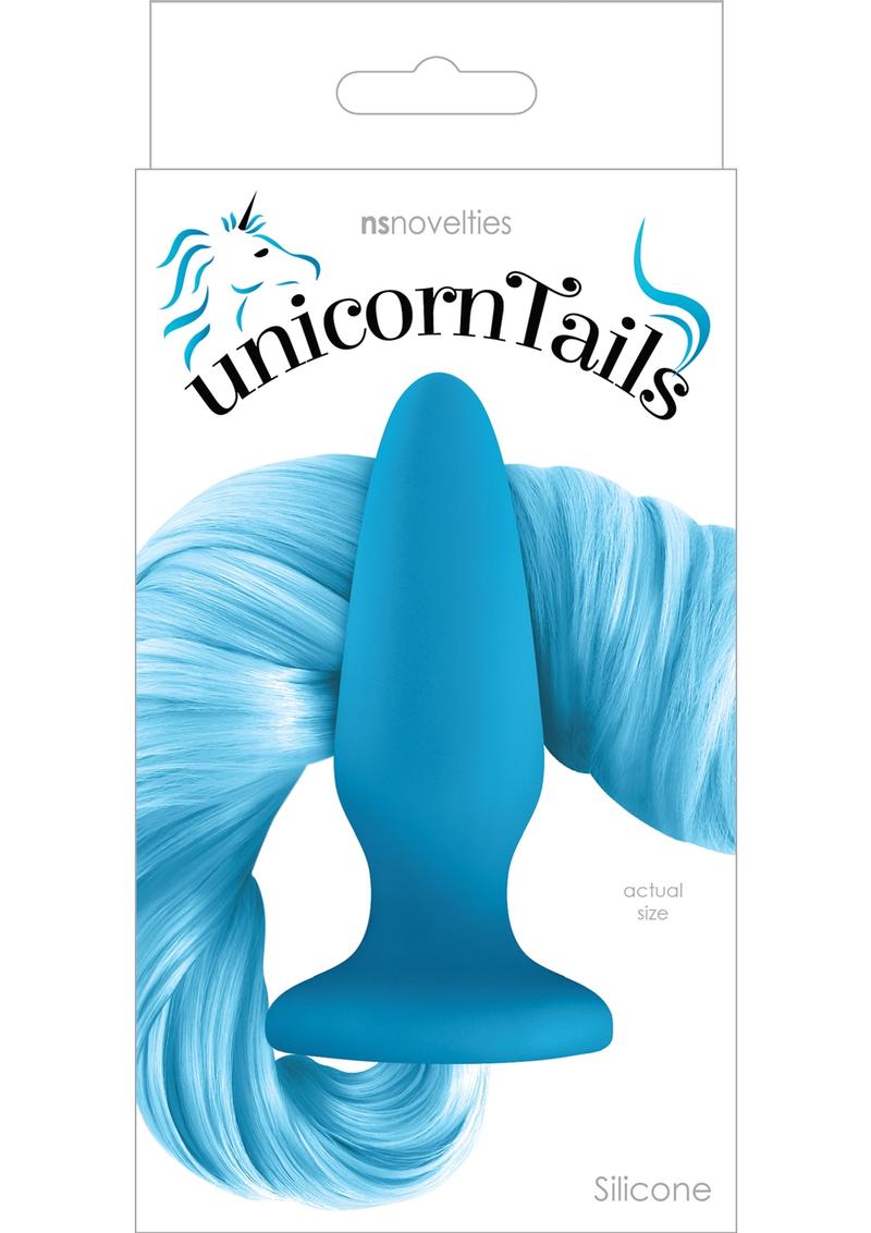 Very Cute Fun and Pretty Anal Butt Plug in Pastel Blue With Long Blue Hair