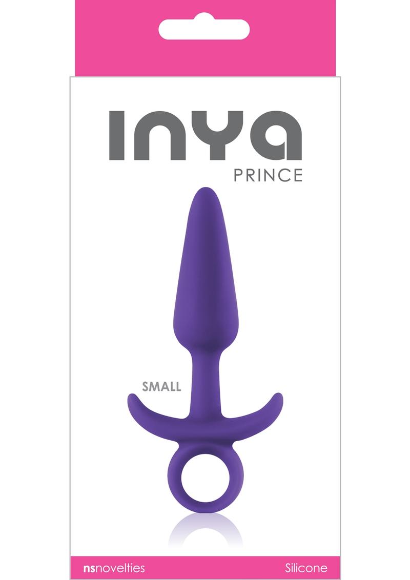 Tapón anal de silicona Inya Prince, pequeño, morado, 4,5 pulgadas