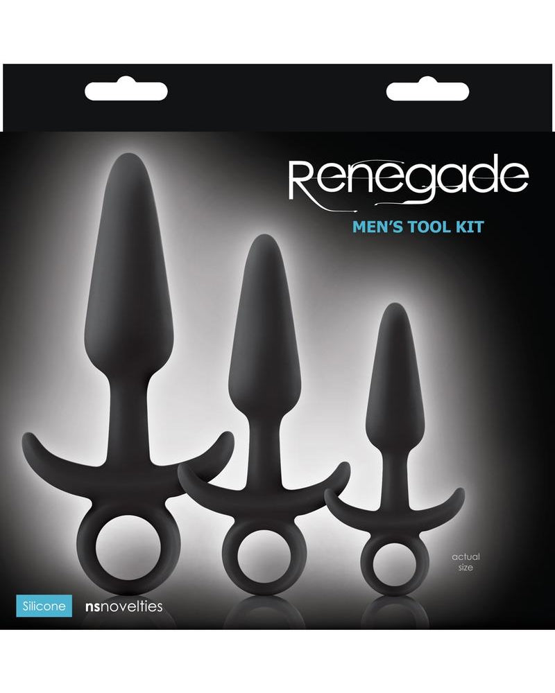 Silicone Anal plugs in 3 Sizes Black