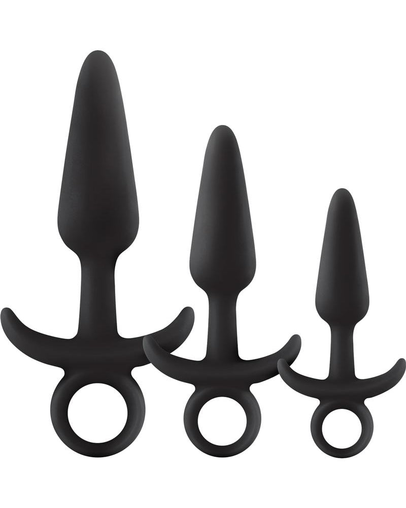 Silicone Anal plugs in 3 Sizes Black