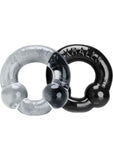 Ultraballs 2 Pack Cockring Back And Clear