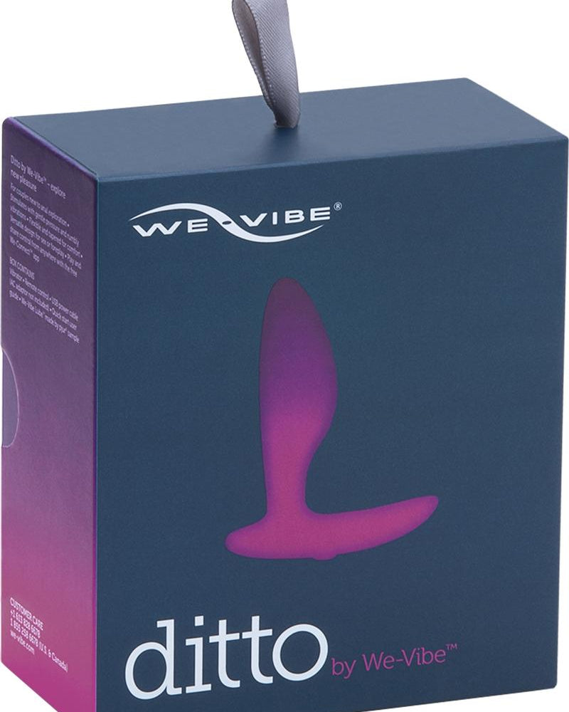 Tapón anal de silicona con control remoto inalámbrico We Vibe Ditto, recargable por USB, resistente al agua, color morado
