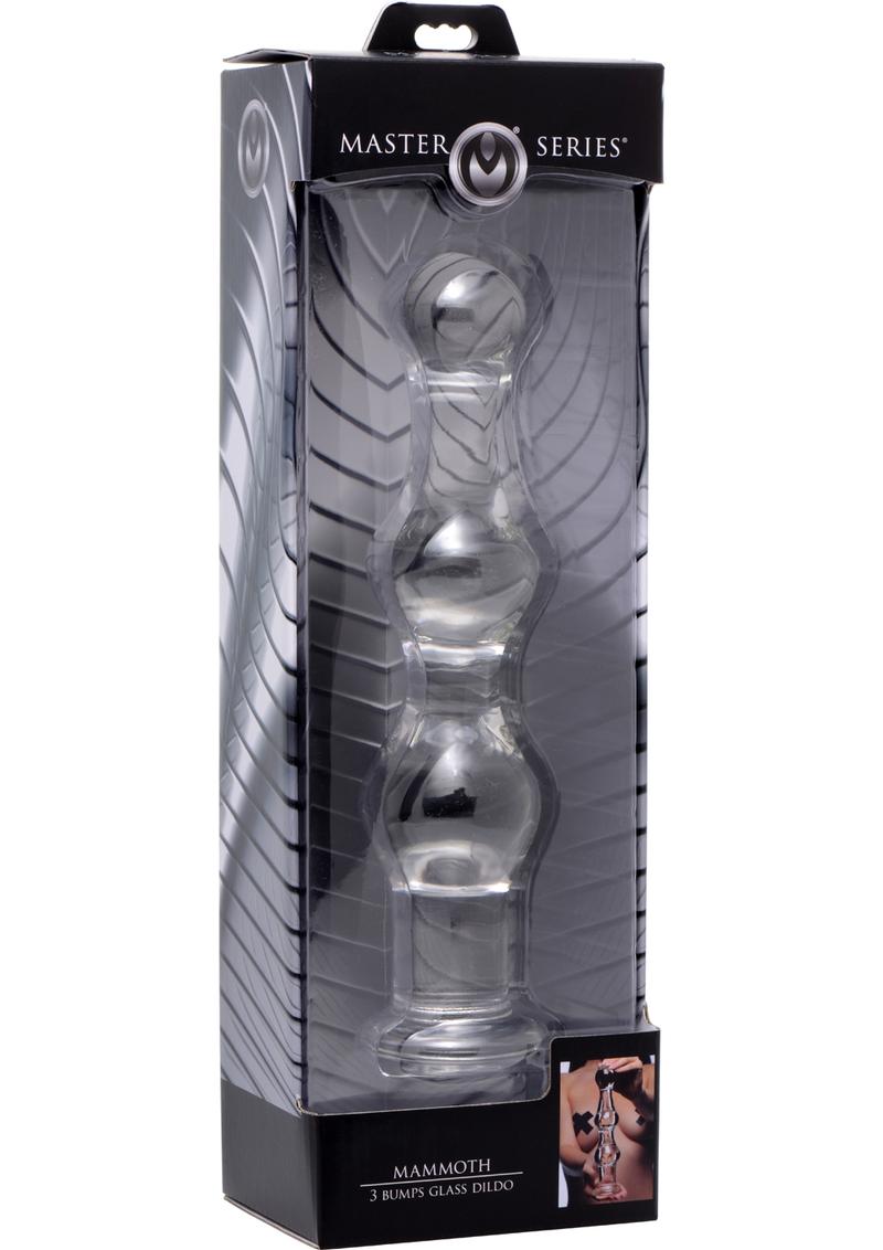 Master Series Mammoth 3 Bumps Glass Dildo