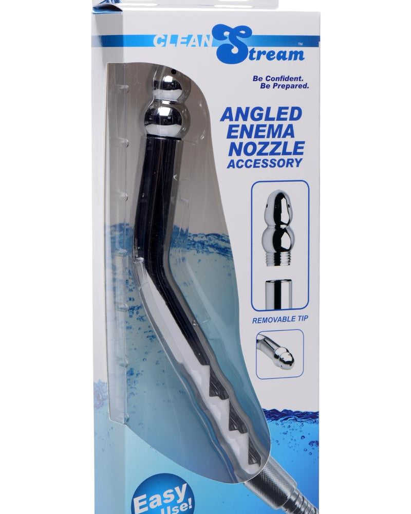 Clean Stream Angeled Enema Nozzle Accessory Nickel Free Aluminum 8 Inch