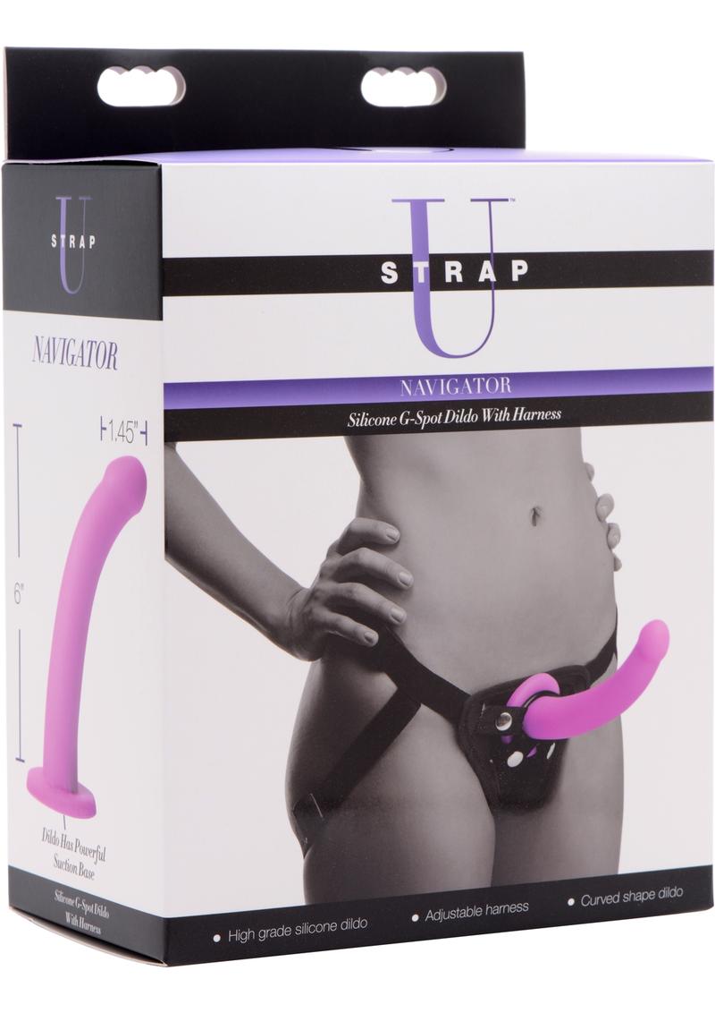 Strap U Silicone Gspot Dildo With Harness