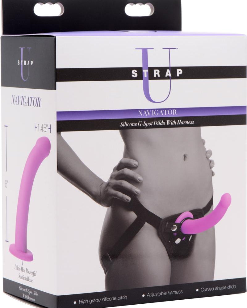 Strap U Silicone Gspot Dildo With Harness
