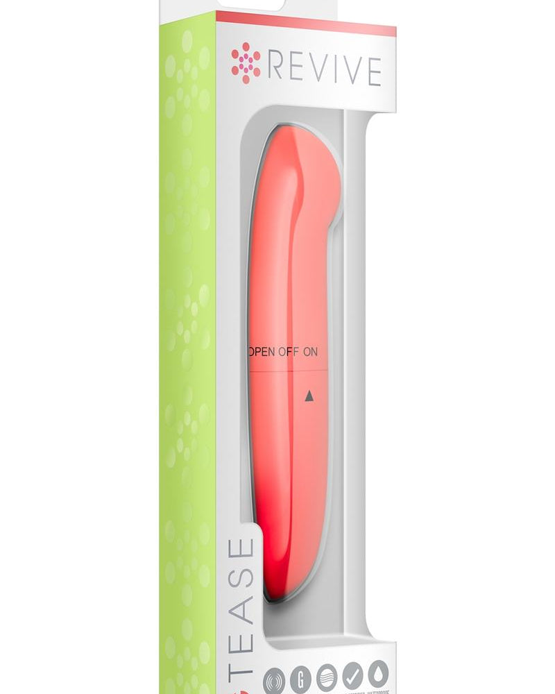 Vibrador Revive G Tease resistente al agua con ombligo peludo, color rosa, 5 pulgadas