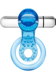 Anillo vibrador para el pene Stay Hard con 10 funciones, resistente al agua, color azul