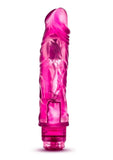 Glow Dicks The Drop Glow In The Dark Realistic Vibrator Waterproof Pink 8.5 Inch