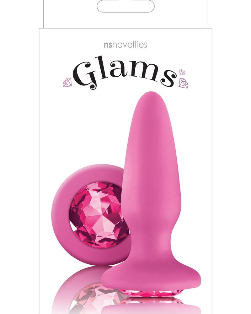 Glams Silicone Anal Plug Pink Gem