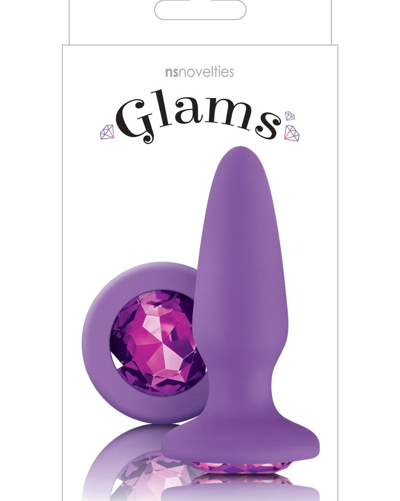 Glams Silicone Anal Plug Purple Gem