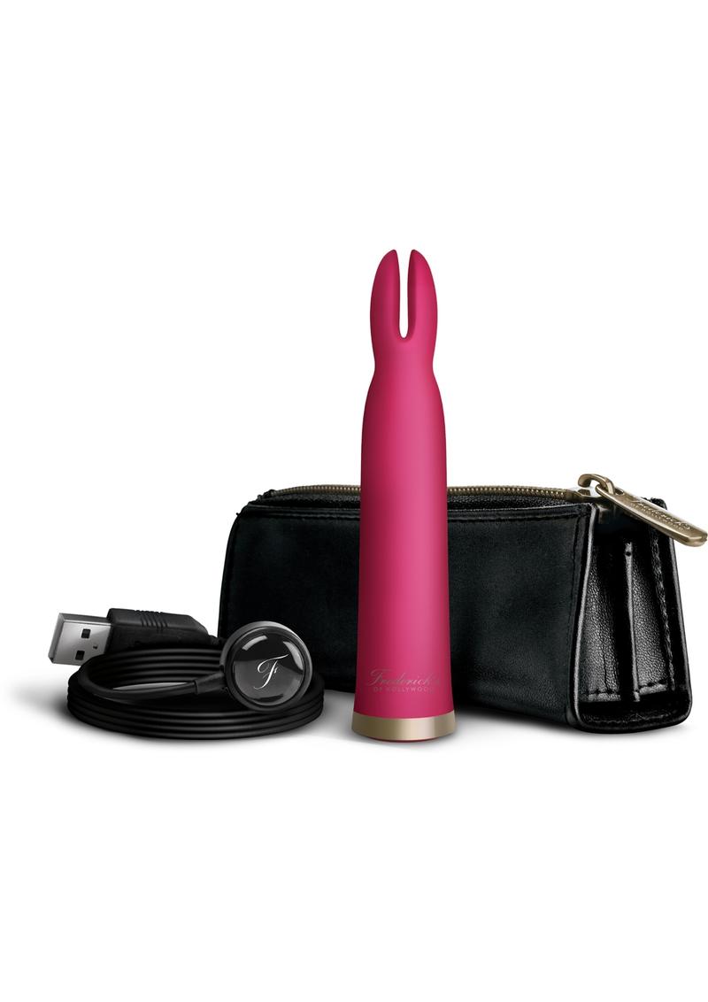 Frederick`s Of Hollywood USB Rechargeable Silicone Rabbit Bullet Waterproof Hot Pink