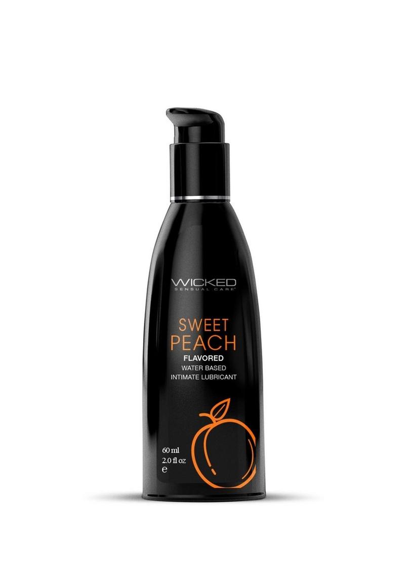 Wicked Aqua Flavored Water Based Lubricant Sweet Peach 2 Ounce