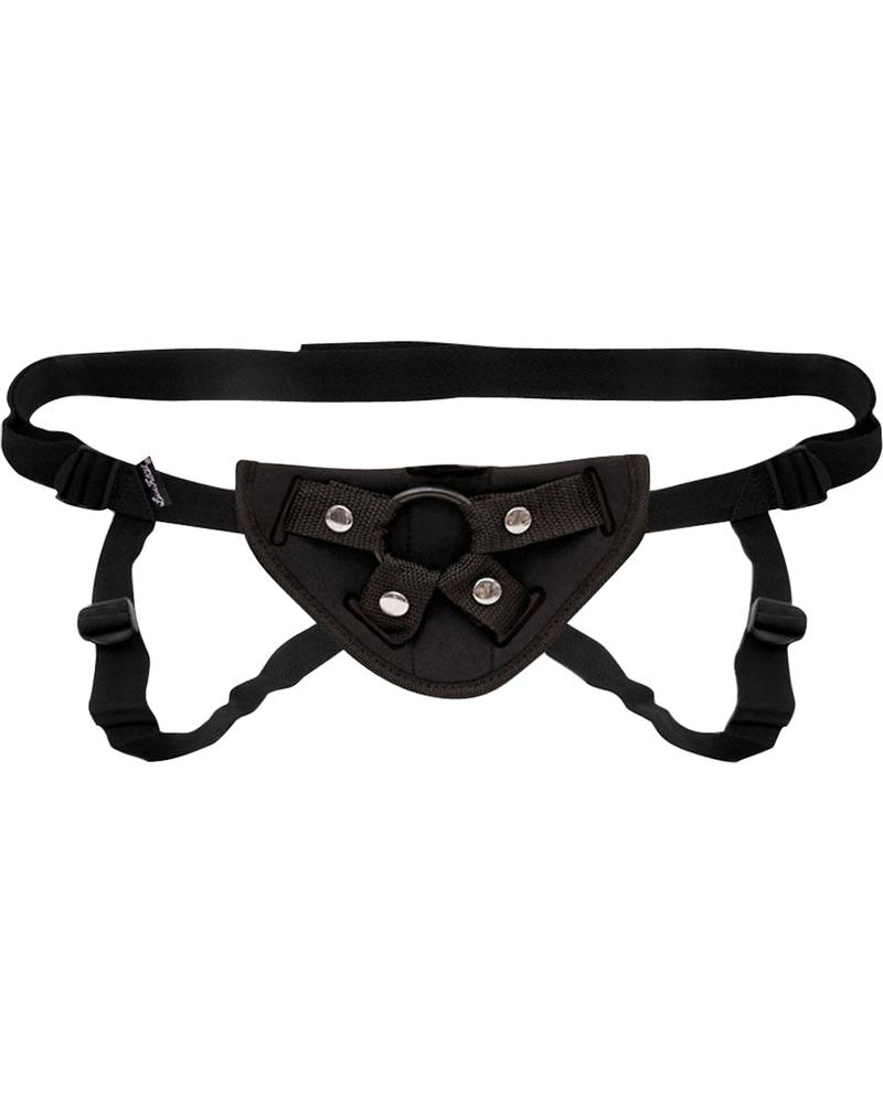 Arnés de neopreno con correa ajustable Lux Fetish negro