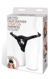 Lux Fetish Patent Leather Strap-On Harness Adjustable Black