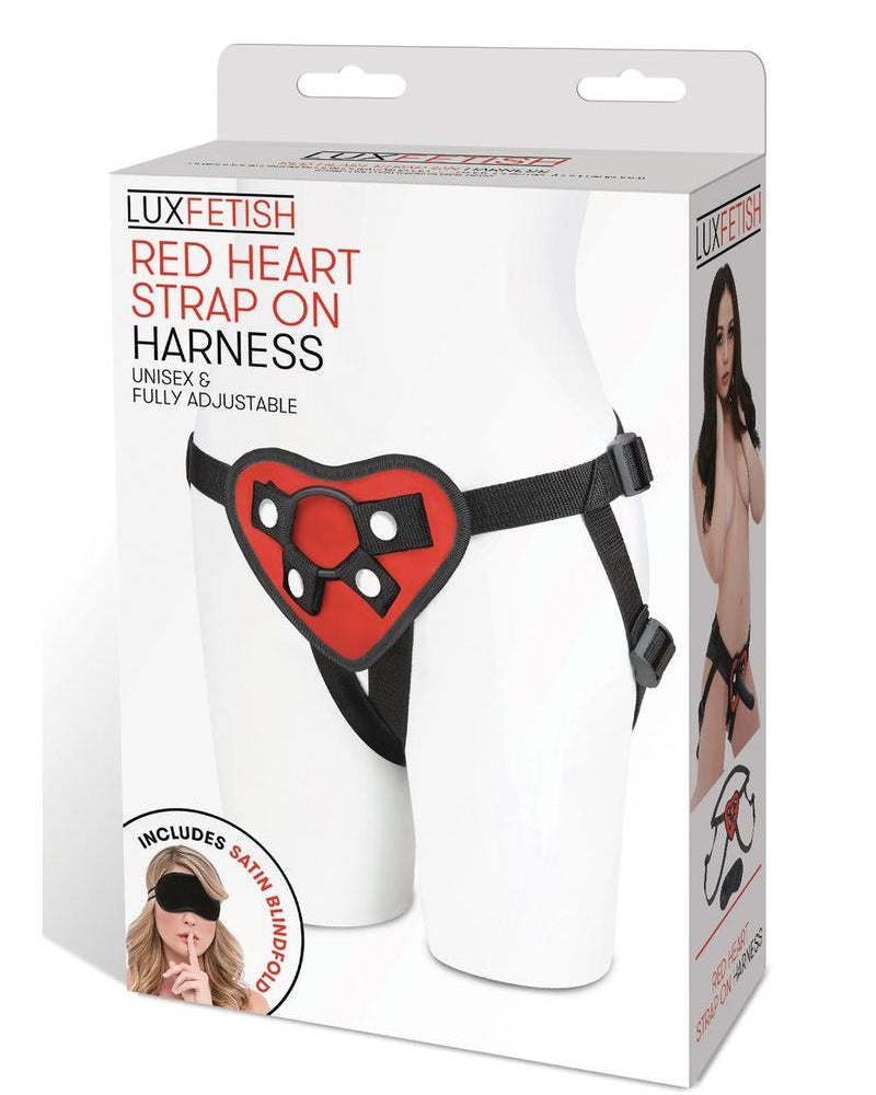 Lex Fetish Red Heart Strap-On Harness Adjustable