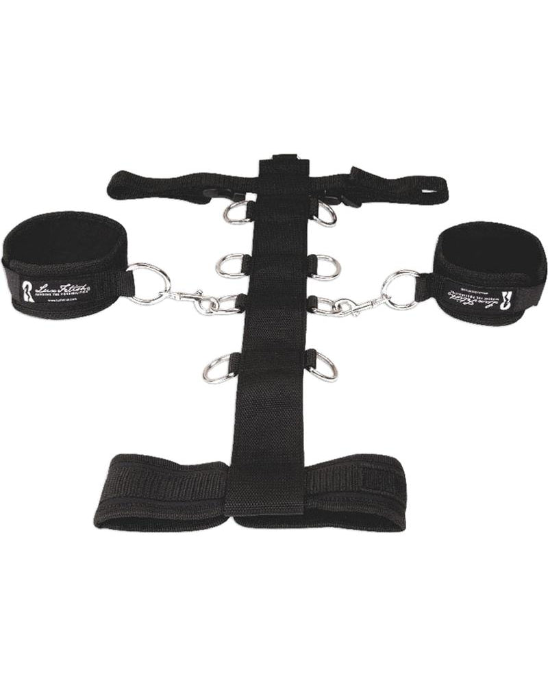 Lux Fetish Adjustable Neck and Wristraint Set 3 Piece Black