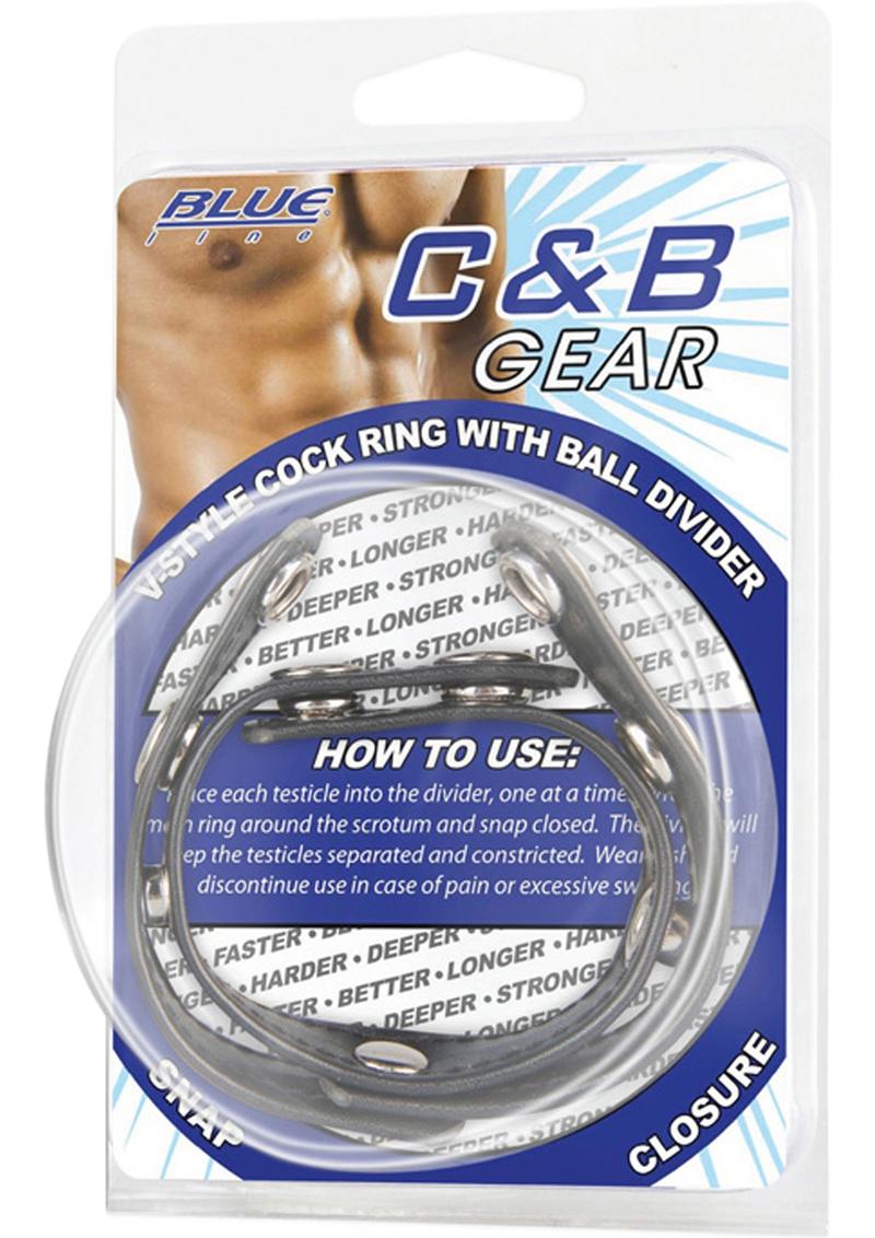 Anillo para el pene en forma de V con divisor de testículos de C &amp; B Gear