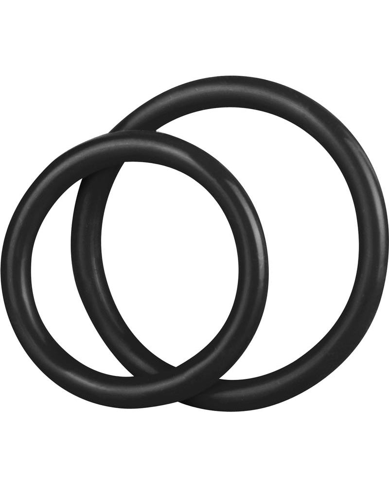 C & B Gear Silicone Cock Ring Set Black