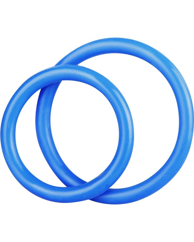 C & B Gear Silicone Cock Ring Set Blue