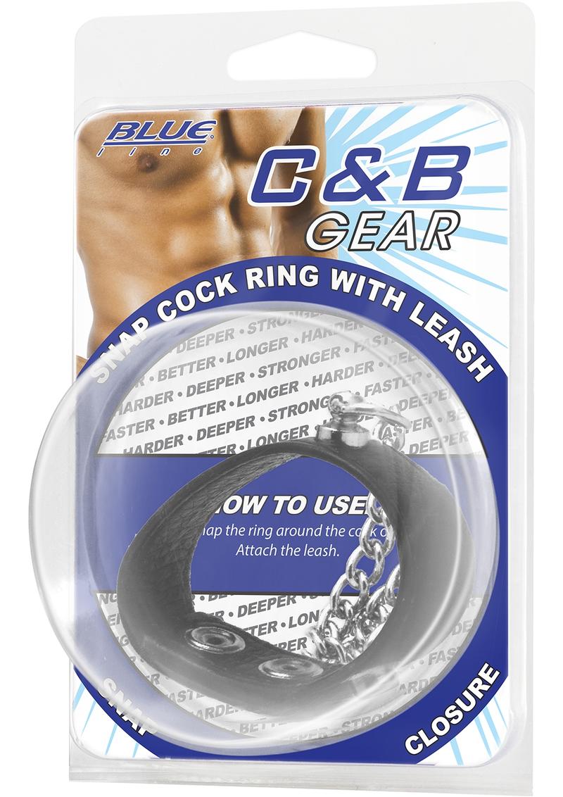 C & B Gear Snap Cock Ring With Leash 12 Inch