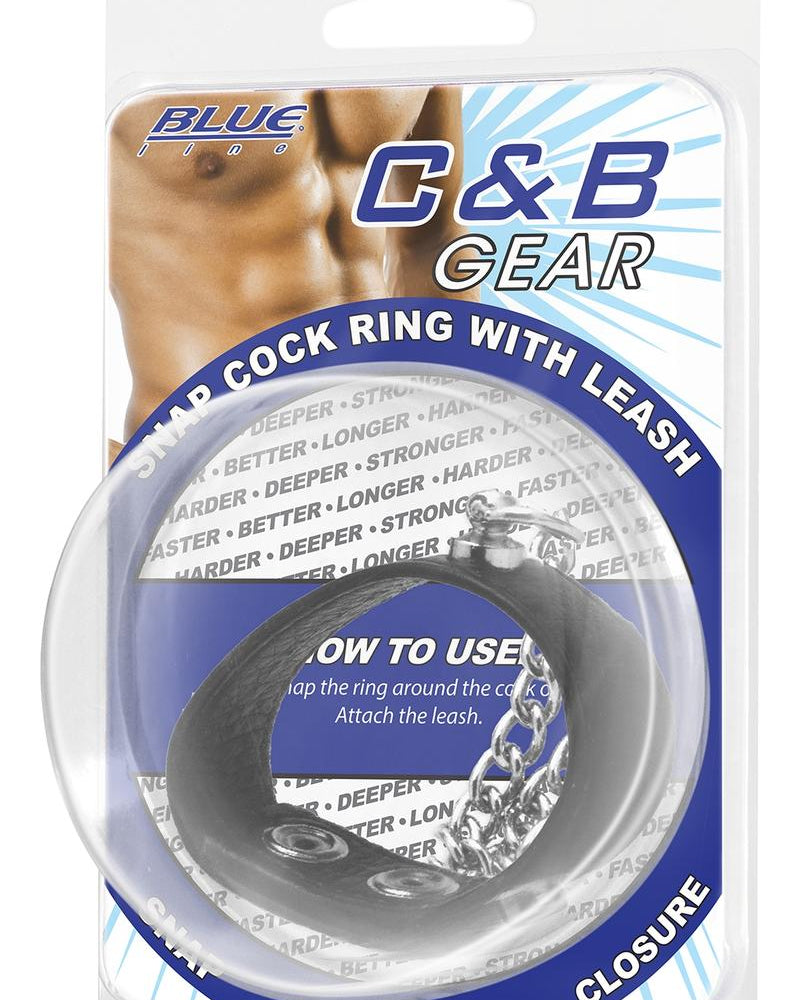 C & B Gear Snap Cock Ring With Leash 12 Inch