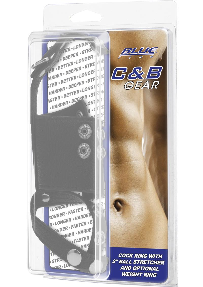 C & B Gear Cock Ring W/ball Stretcher 2 Inch