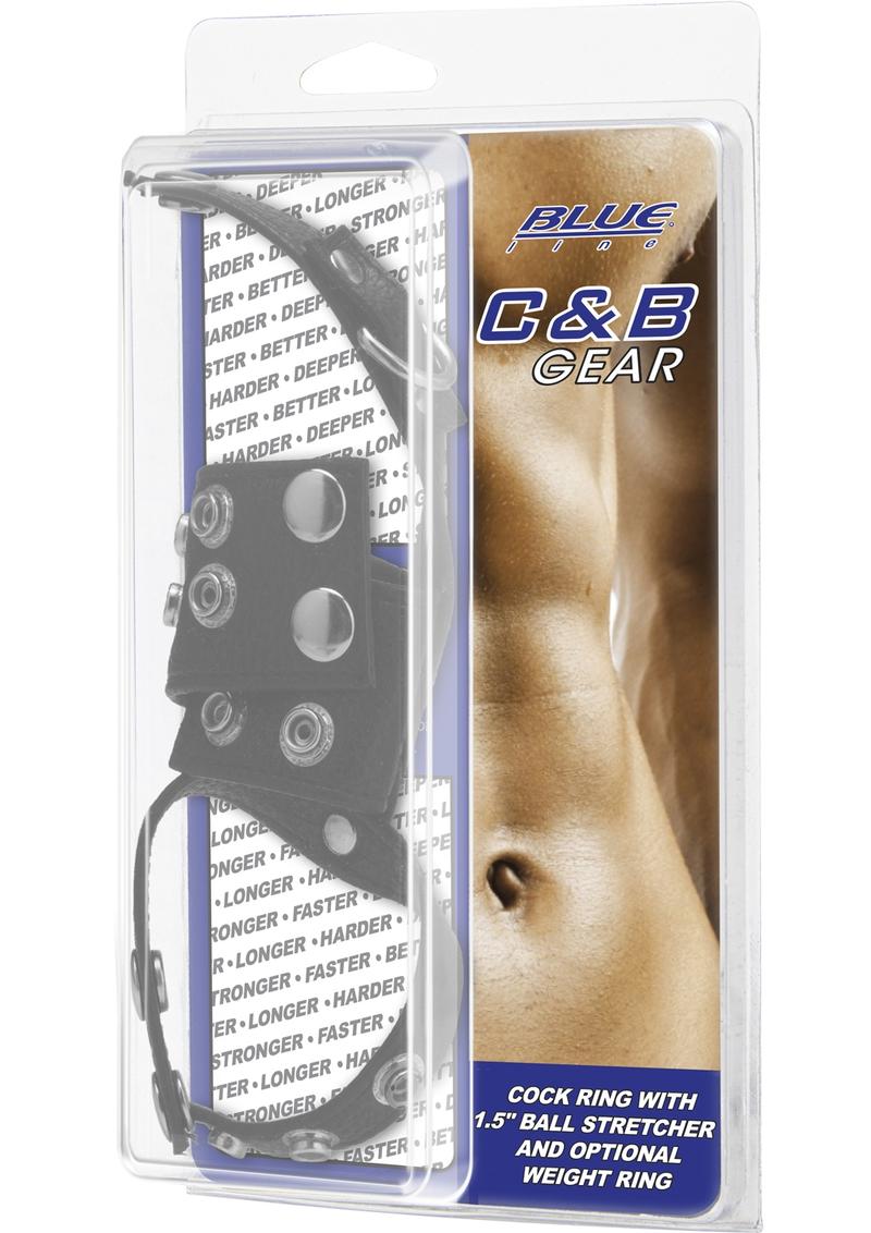 C & B Gear Cock Ring With Ball Stretcher 1.5 Inch