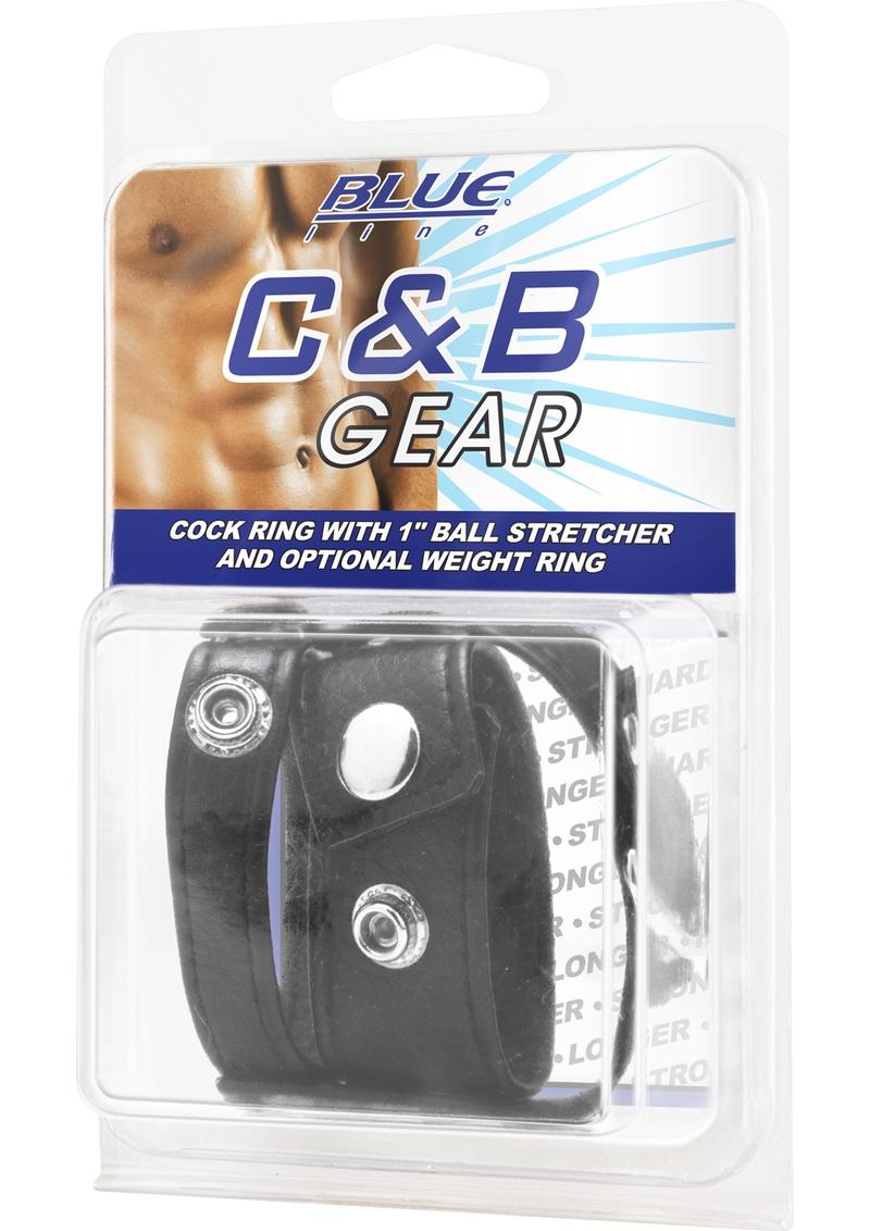 C & B Gear Cock Ring With Ball Stretcher 1 Inch