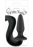 Filly Tails Silicone Anal Plug Black