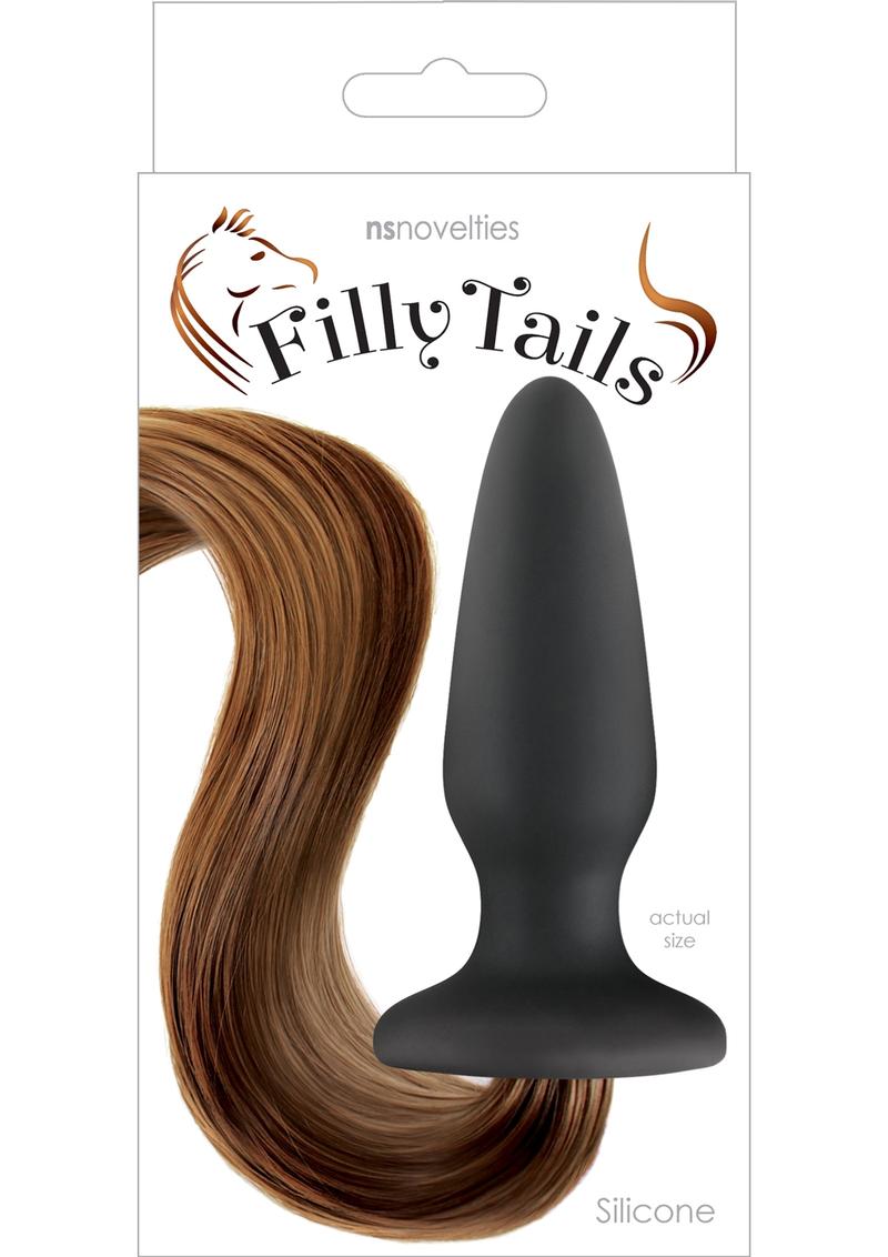 Filly Tails Silicone Anal Plug Chestnut Brown