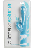 Climax Spinner 6x Vibrador estilo conejo azul de 9 pulgadas