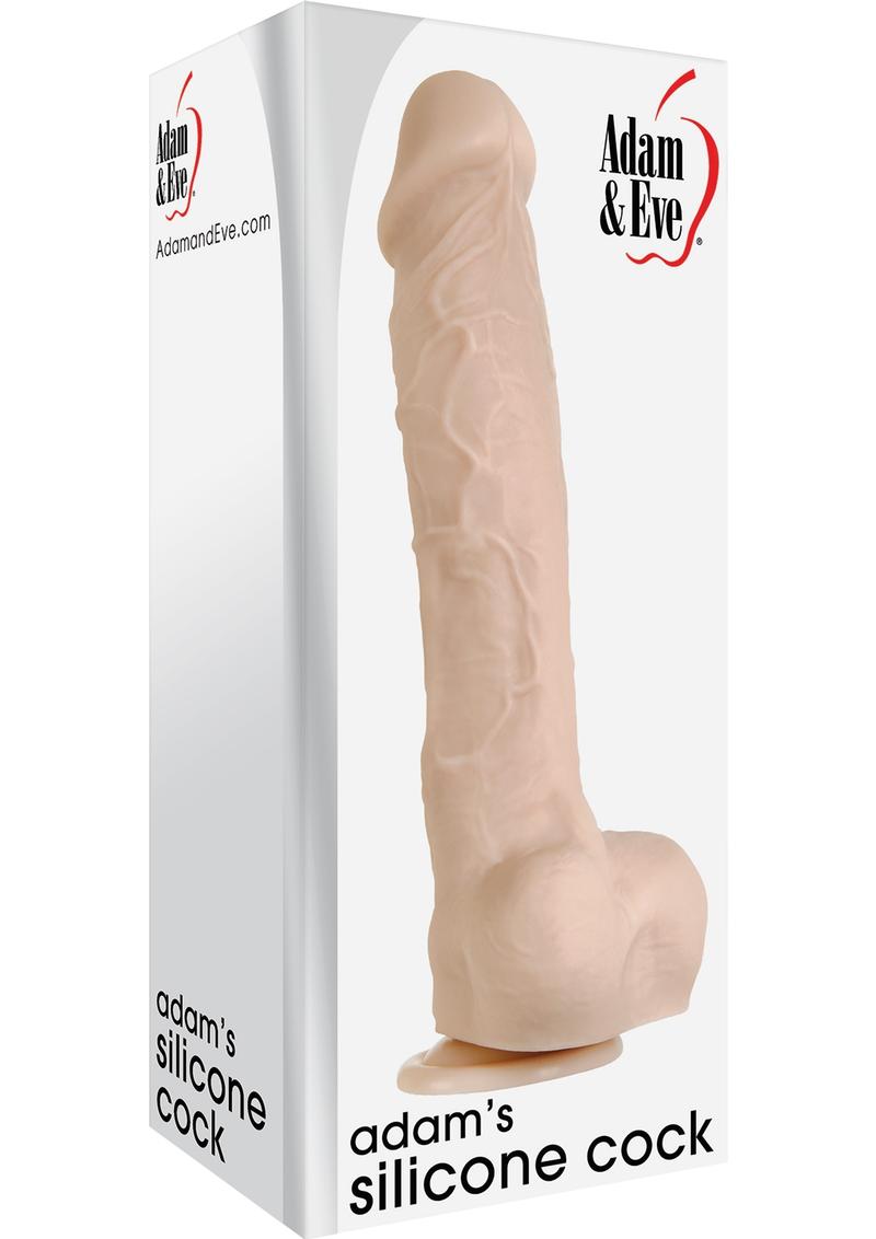 Adam and Eve - Adam`s Silicone Cock Realistic Dong With Balls - Flesh