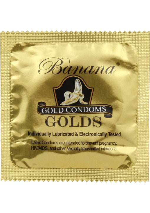 Preservativos de látex Banana Golds, 3 unidades por paquete